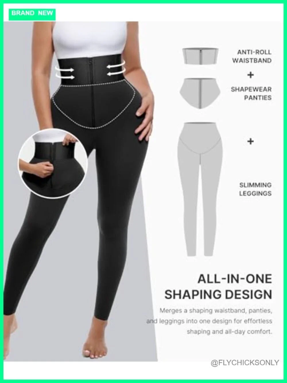Tummy Control High Waisted Shapewear Leggings Workout Compression Pants